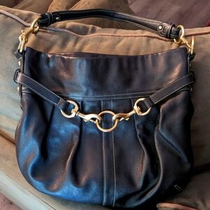 Vintage Leather Coach Shoulder Bag